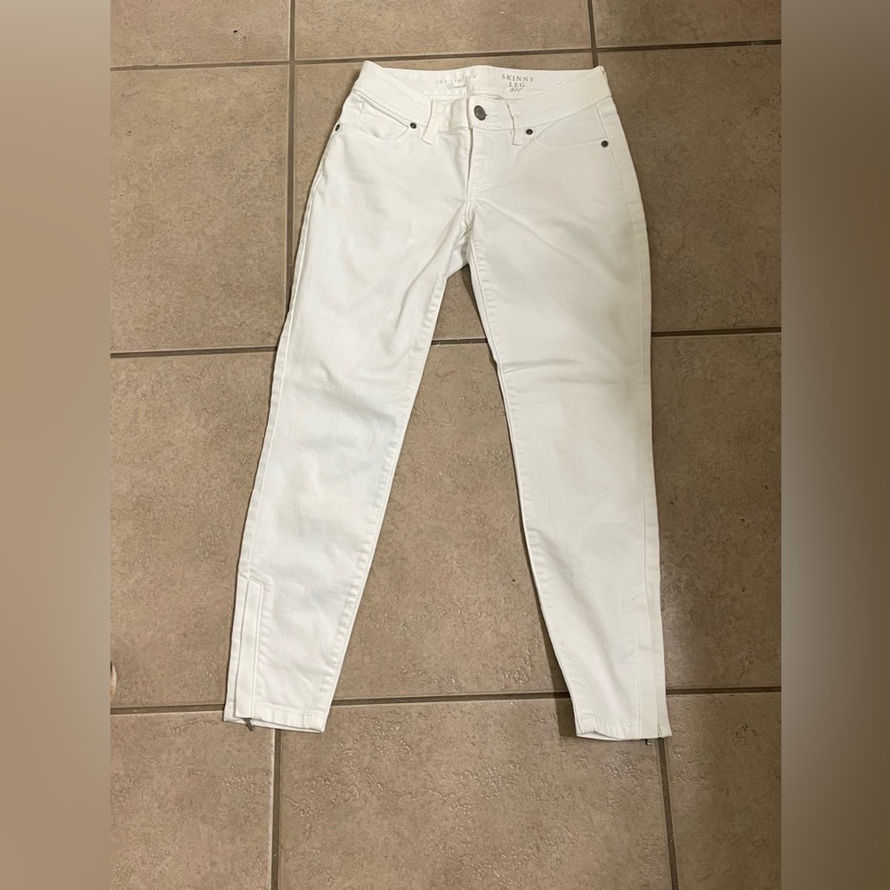 The Limited Women's White Skinny Jeans Size 0 petite